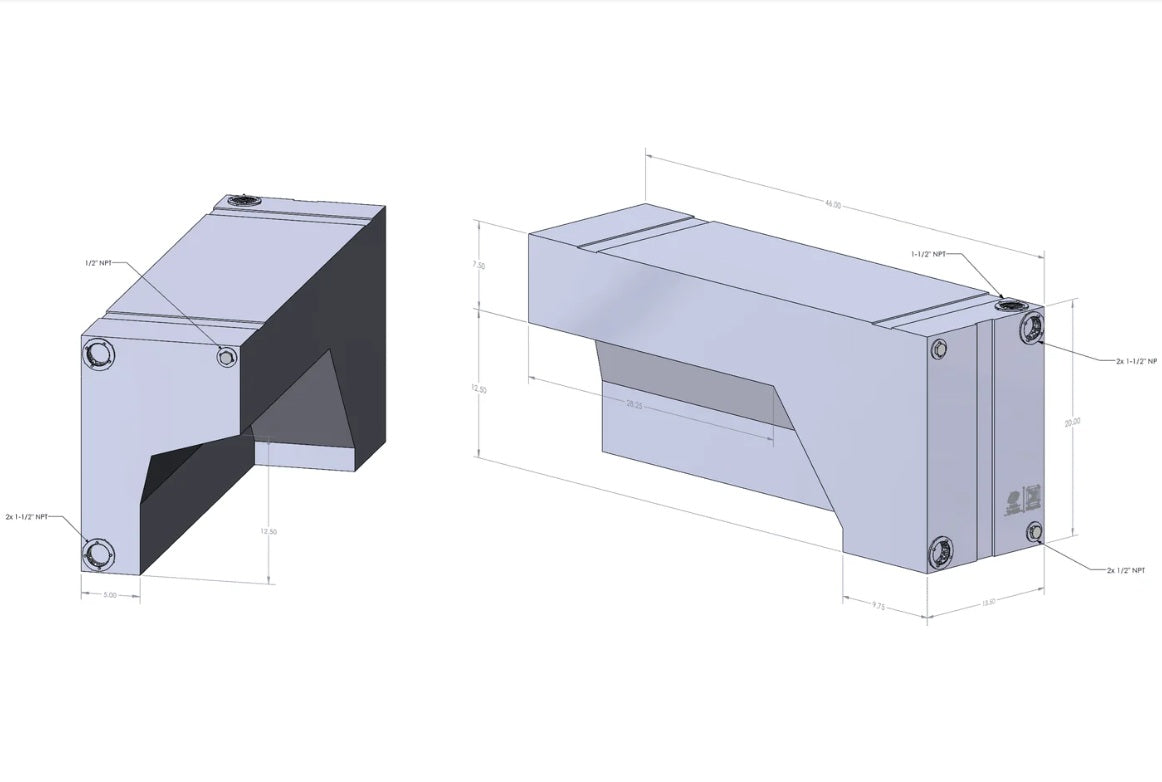 35 Gallon Wheel Well Water Tank (Drivers Side) S&B