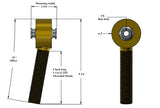 10° Offset Enduro Joint 2 5/8 Inch Mounting Width 5/8" Bolt Hole  1 1/4-12 Right Hand Thread