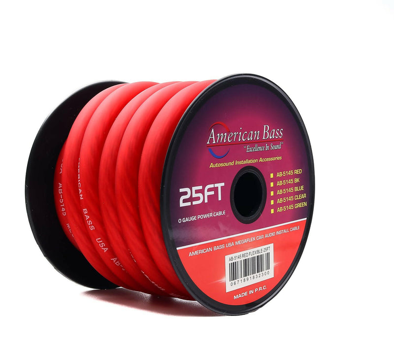 1/0 Gauge Mega Flex Power Cable 25/50ft Roll