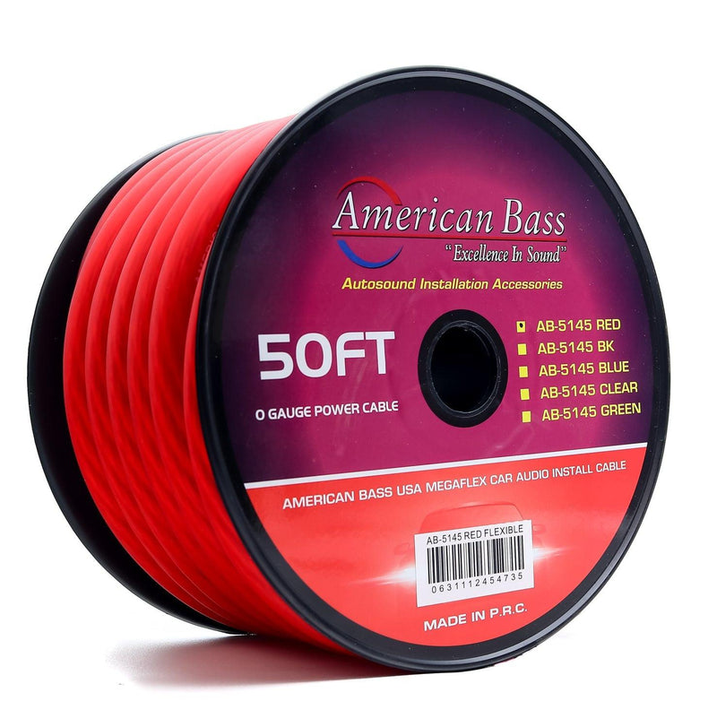 1/0 Gauge Mega Flex Power Cable 25/50ft Roll