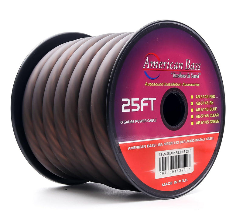1/0 Gauge Mega Flex Power Cable 25/50ft Roll