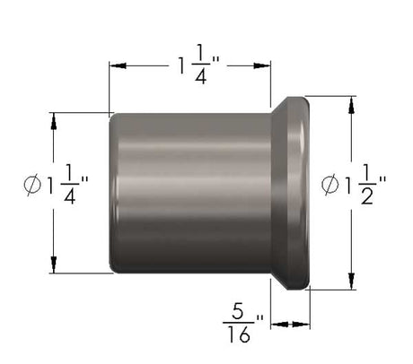 1" -14  Right Hand Thread Tube Insert For 1 1/4 Inch ID Tubing