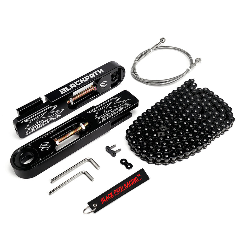 2004-2005 Suzuki GSX-R 600 5-9" Swingarm Extensions with Brake Hose and Chain