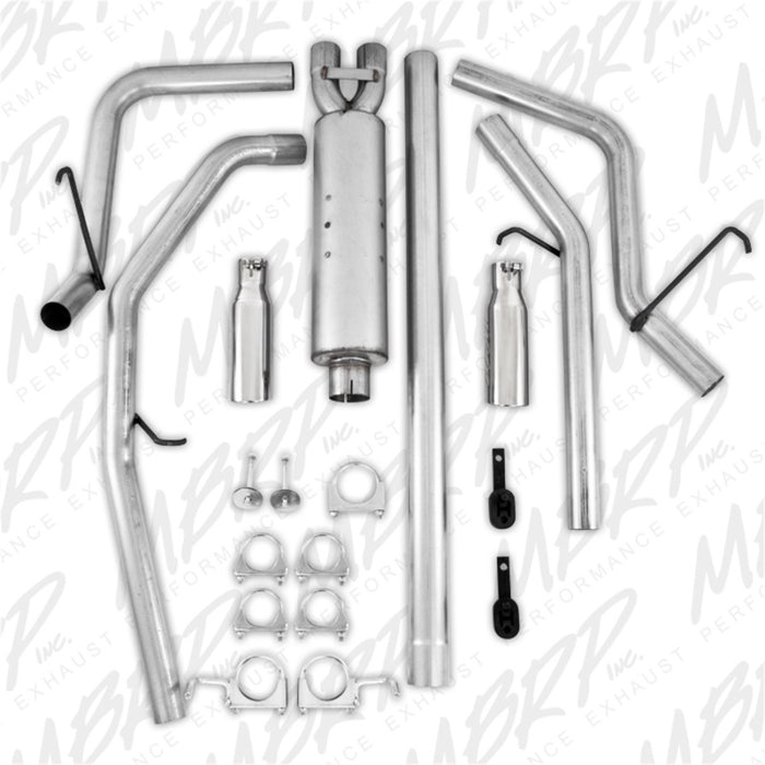 MBRP 2006-2008 Dodge Ram Hemi 1500 5.7L SC/CC-SB Cat Back Double Split Arrière