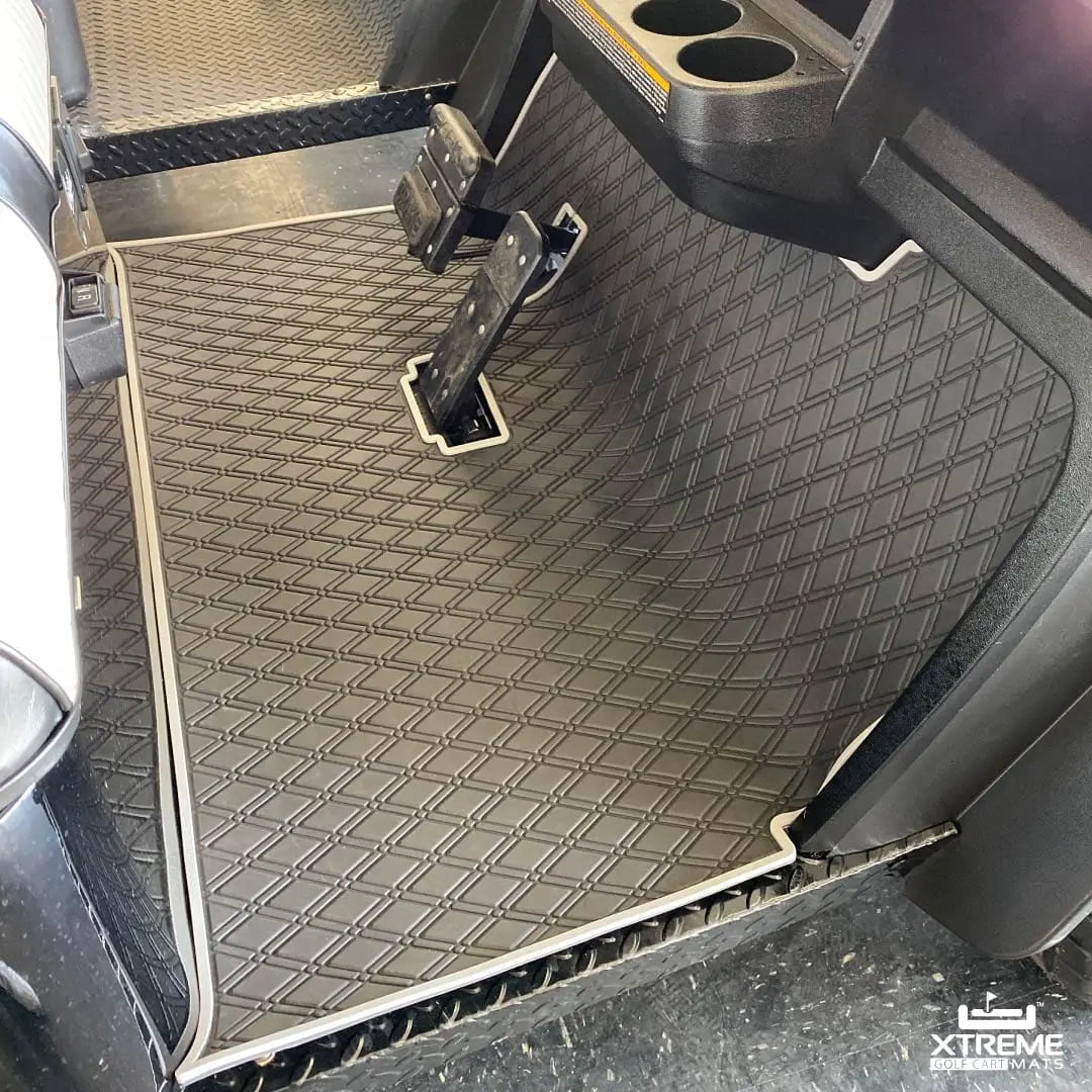 E-Z-GO TXT Floor Mats - Fits All TXT Trims (1996+)/S2 (2020 & earlier) / Workhorse/Express S4 (2020 & earlier)/Valor (2022 & earlier)/Medalist 1993-1995/Cushman/TXT Style Navitas Frame