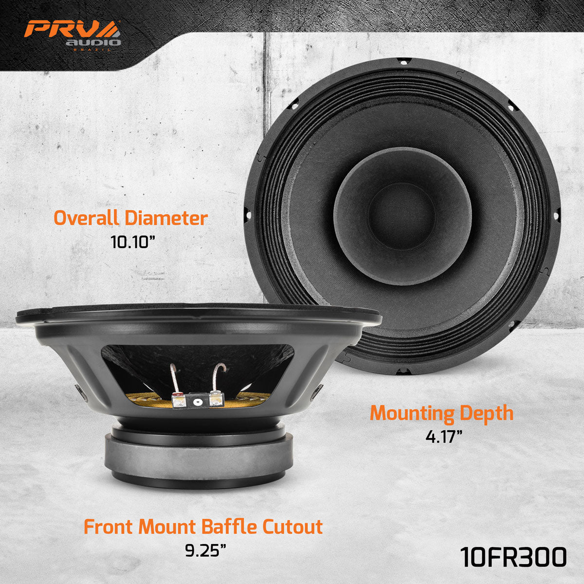 PRV Audio 10FR300 10-Inch Full-Range Loudspeaker 8 Ohm