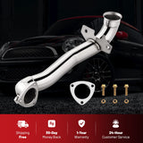Downpipe Exhaust for 2007-2016 Mini Cooper R55-R61 1.6L Turbo 2.5 inch with 2 O2 sensor bungs Flashark