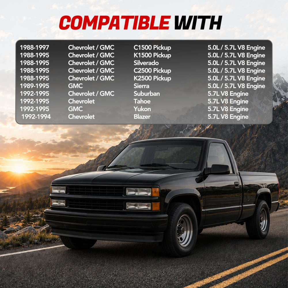 Exhaust Headers for 1988-1997 Chevy GMC C1500 K1500 C2500 K2500 Sierra Suburban Tahoe Yukon 5.0L 305 / 5.7L 350 V8