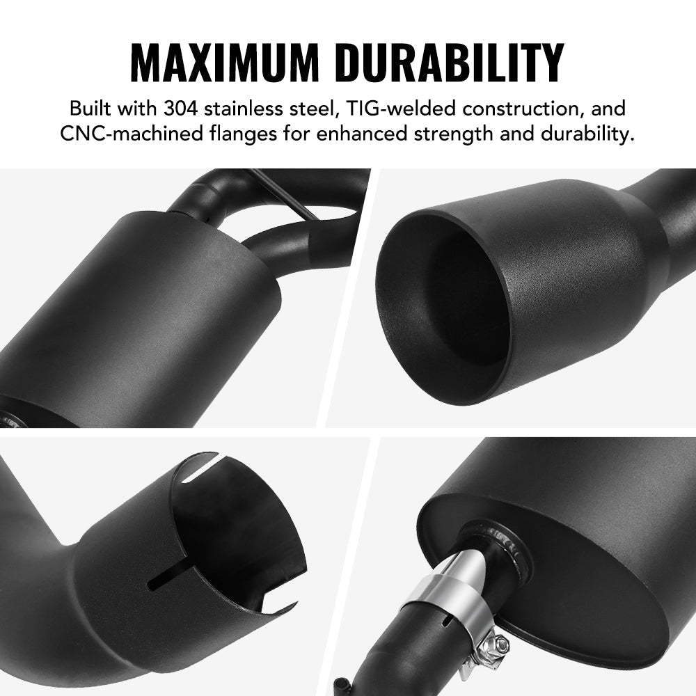 2007-2017 Jeep Wrangler JK (3.6L / 3.8L) & 2018-2023 Jeep Wrangler JL (2.0L / 3.6L) Axle-Back Exhaust System Flashark