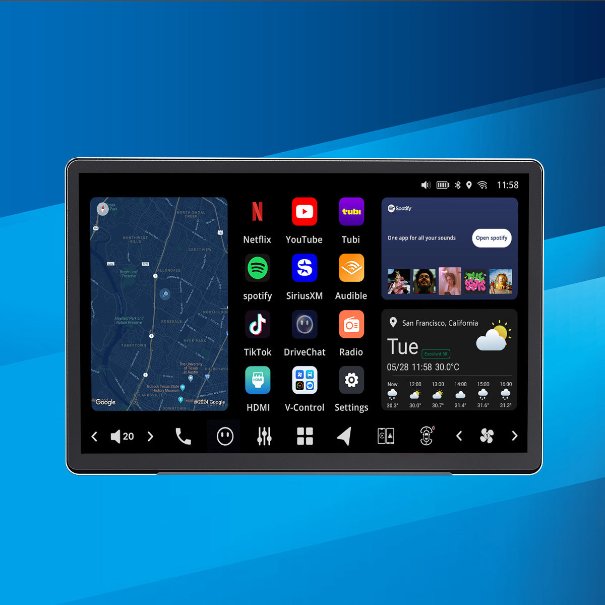 VISION 14” Single DIN Android Car Universal Radio