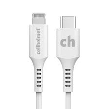 10 ft USB-C to Lightning Round Cable, Charge and Sync, cellhelmet TekShack