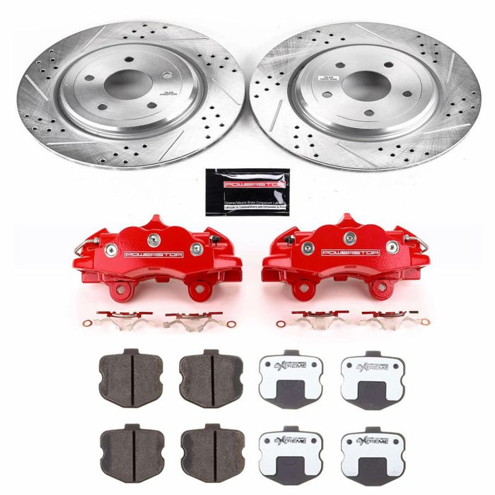 Power Stop 06-13 Chevrolet Corvette Rear Z26 Street Warrior Brake Kit w/Calipers