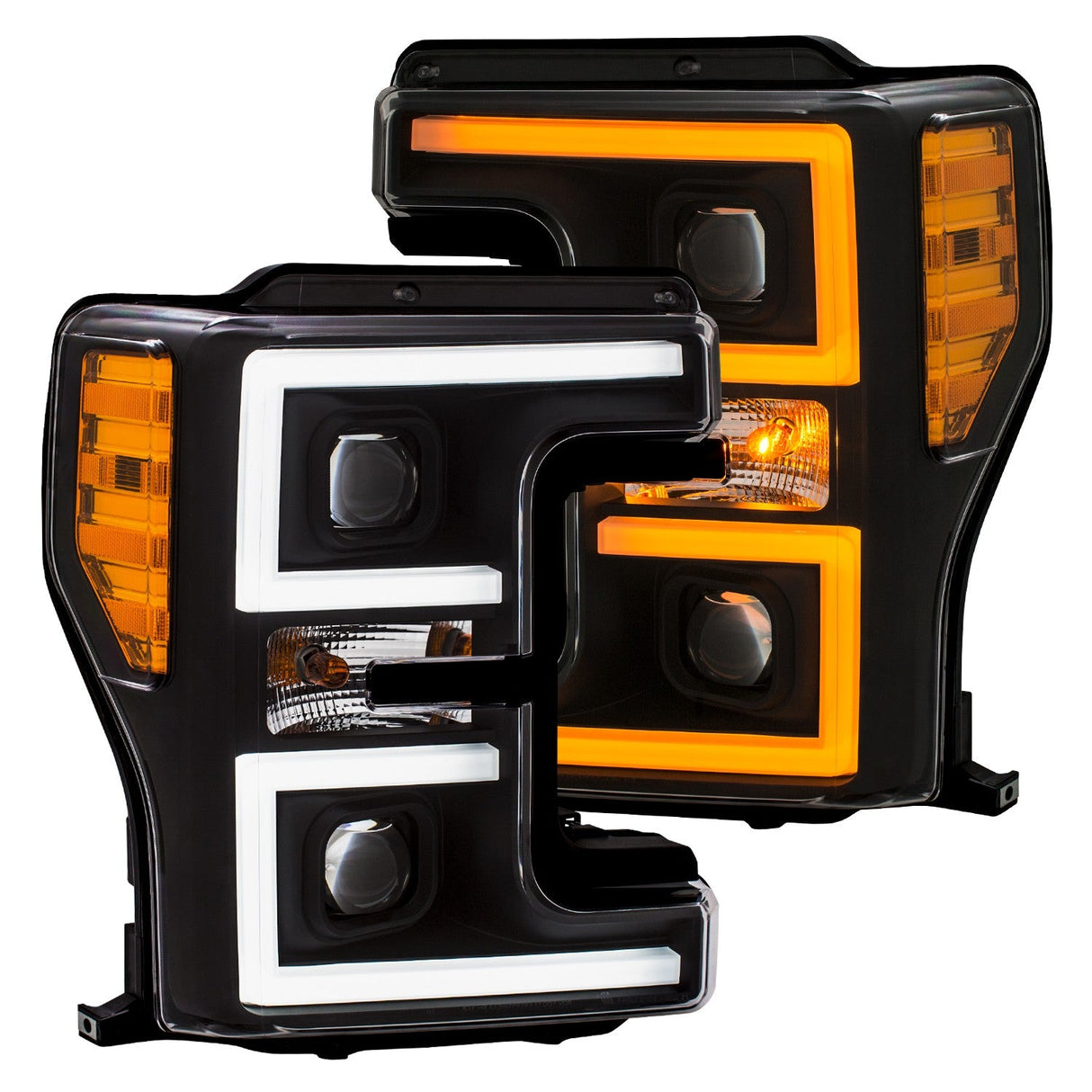 FORD F250 F350 F450 17 -19 PROJECTOR PLANK STYLE SWITCHBACK HEADLIGHT