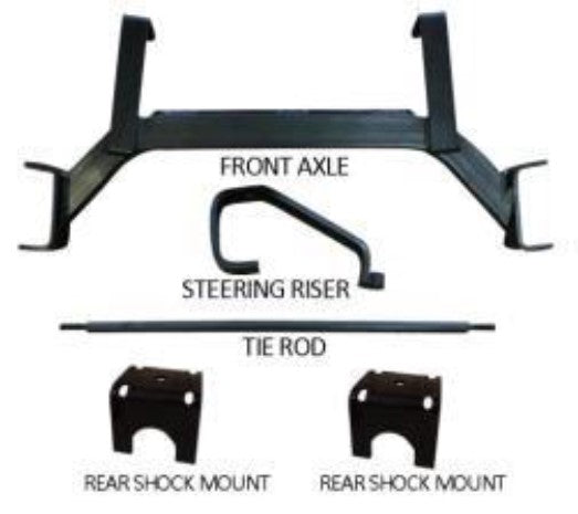 SteelEng 6" Drop Axle Lift EZGO TXT 2001.5-Up Gas