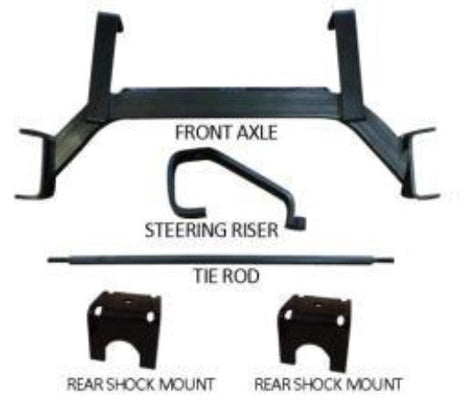 SteelEng 6" Drop Axle Lift EZGO TXT 2001.5-Up Gas