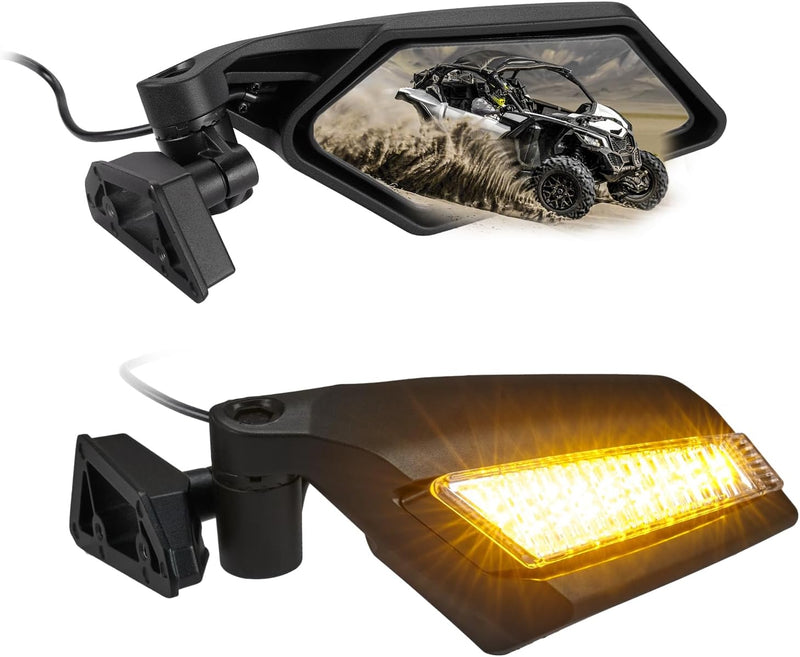 One Pair LED Side Mirrors for Can-Am Maverick X3 | X3 MAX