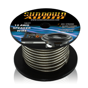 Sundown Audio 12 Gauge Silver/Black 100' Tinned OFC Oxygen Free Copper Speaker Wire Sundown Audio