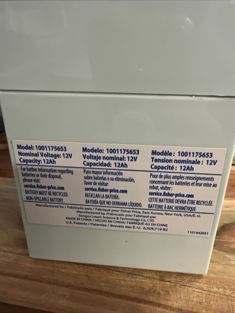 12 Volt Replacement Battery for Power Wheels by Fischer Price - OEM Quality