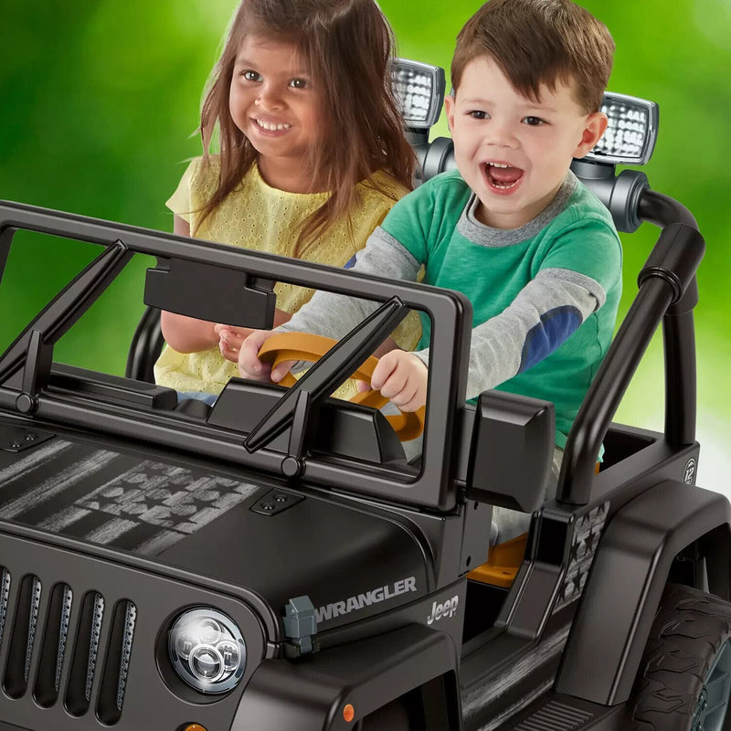 12-Volt Ride-On Jeep Wrangler with 2 Speed Options: Reaching Up to 5 mph