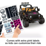 12-Volt Ride-On Jeep Wrangler with 2 Speed Options: Reaching Up to 5 mph
