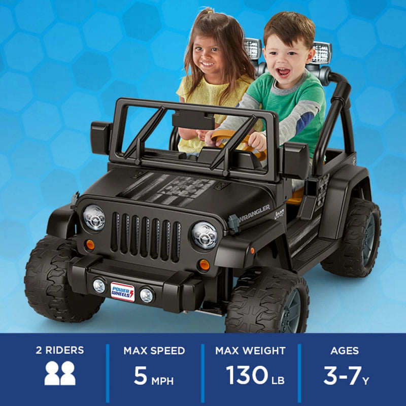 12-Volt Ride-On Jeep Wrangler with 2 Speed Options: Reaching Up to 5 mph