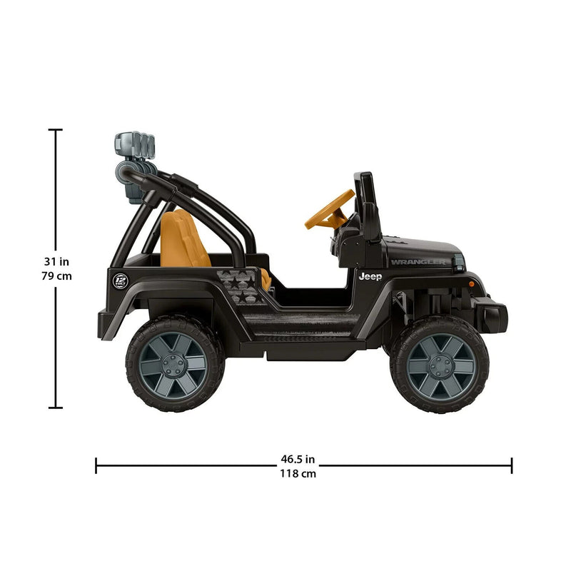 12-Volt Ride-On Jeep Wrangler with 2 Speed Options: Reaching Up to 5 mph