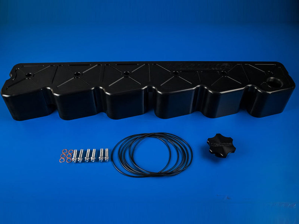 Keating Machine Billet Valve Cover, Notched For Stock Lines, 1994-1998.5 Dodge Ram 5.9L Cummins, 12V Keating Machine