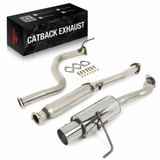 1992-1995 Honda Civic 1.5L 4 Inches Rolled Muffler Tip Racing Catback Exhaust System（3-Door Only） Flashark