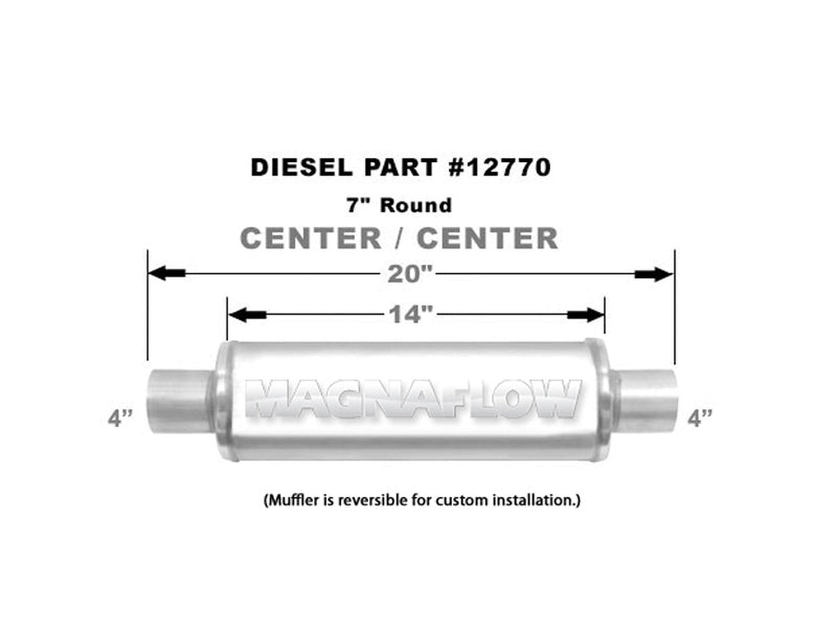 Magnaflow 12770 Stainless Steel Muffler, 4" x 14" MagnaFlow