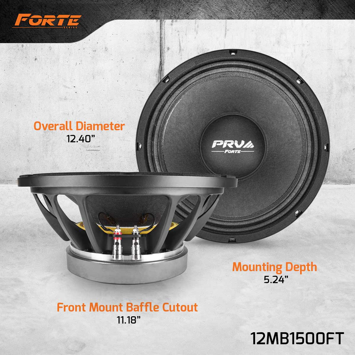 PRV 12MB1500FT Midbass PRV Audio