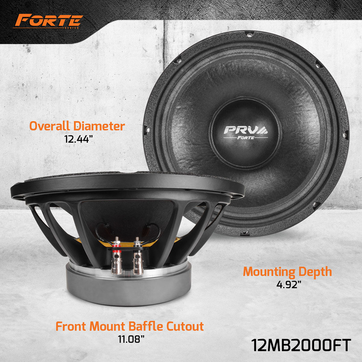 PRV 12MB2000FT Midbass PRV Audio