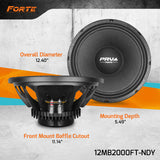 PRV 12MB2000FT-NDY Midbass PRV Audio