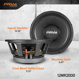PRV Audio 12MR2000 8 OHM 12" Midrange Speaker