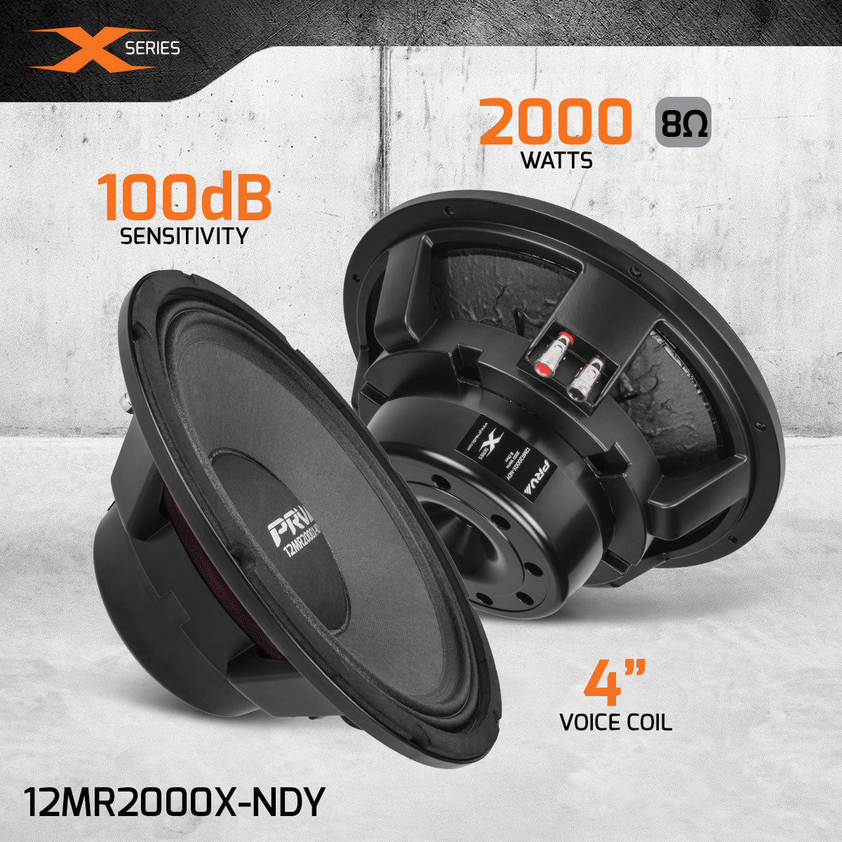 PRV 12MR2000X-NDY Midrange PRV Audio