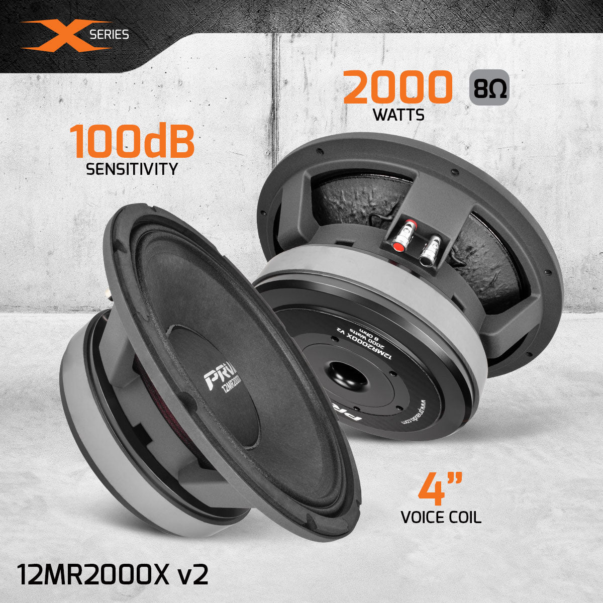 PRV 12MR2000X v2 Midrange PRV Audio