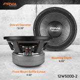 PRV Audio 12W5000-2 12-inch Pro Audio Woofer 2 Ohm