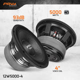 PRV Audio 12W5000-4 12-inch Pro Audio Woofer 4 Ohm