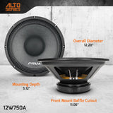PRV Audio 12W750A 12-inch Pro Audio Woofer 8 Ohm 750 Watts