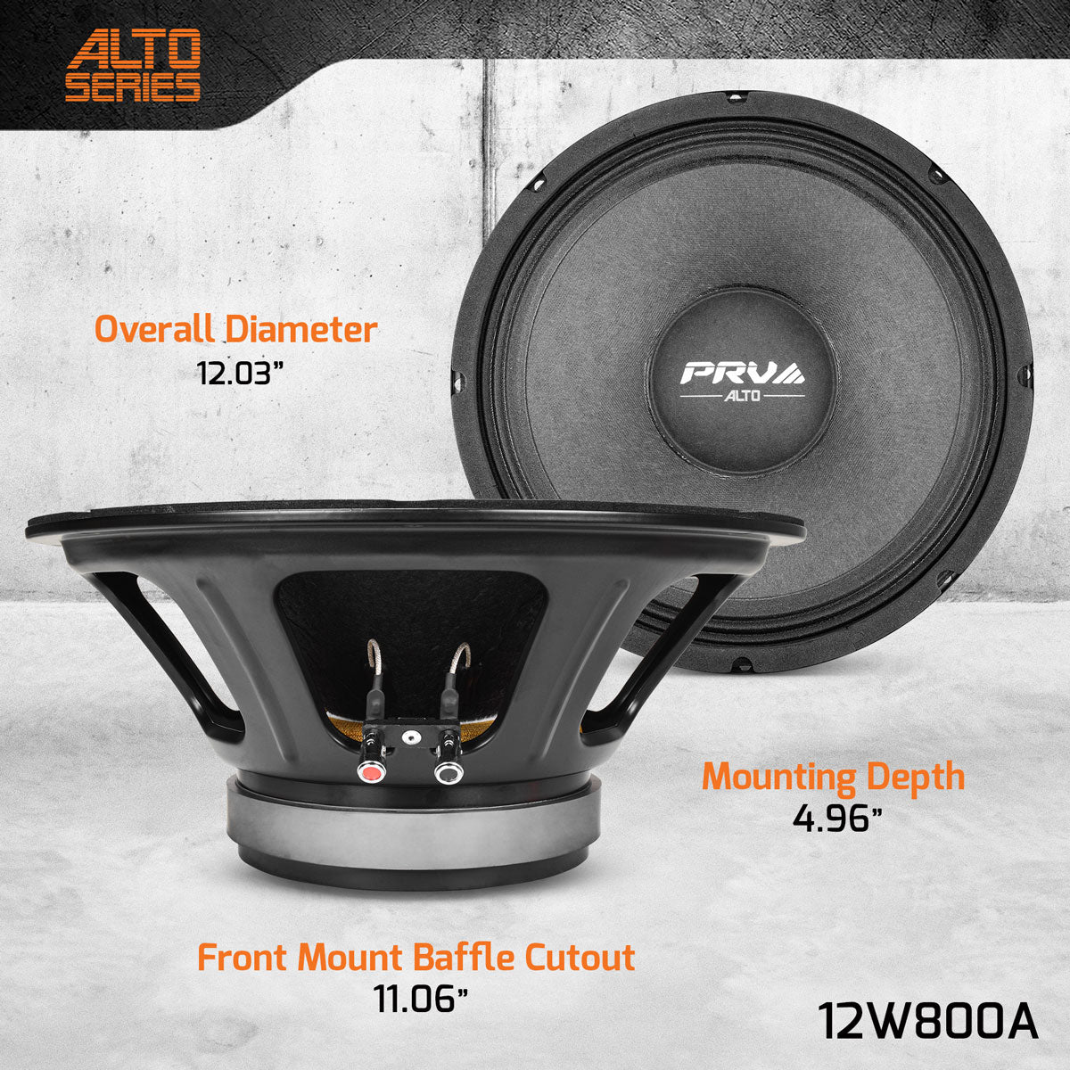 PRV Audio 12W800A 12-inch Pro Audio Woofer 800 Watts