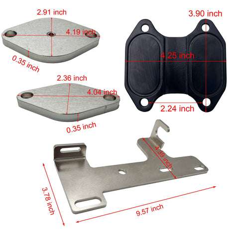TruckTok 2010-2012 6.7L Ram Cummins 4" DPF Delete Pipe & EGR cooler Delete Kit TruckTok