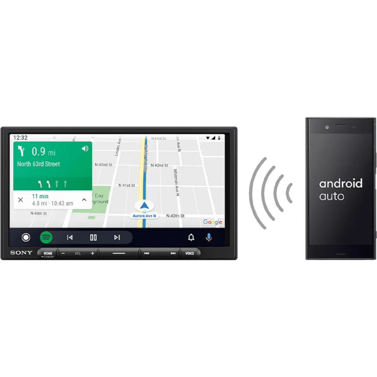 Sony XAV-AX4000 | 6.95” Wireless CarPlay/ Android Auto Media Receiver