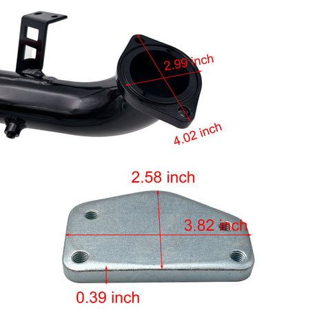 TruckTok 2004-2005 6.6L Duramax LLY 4" DP-Back DPF delete Pipe & EGR Delete Kit TruckTok