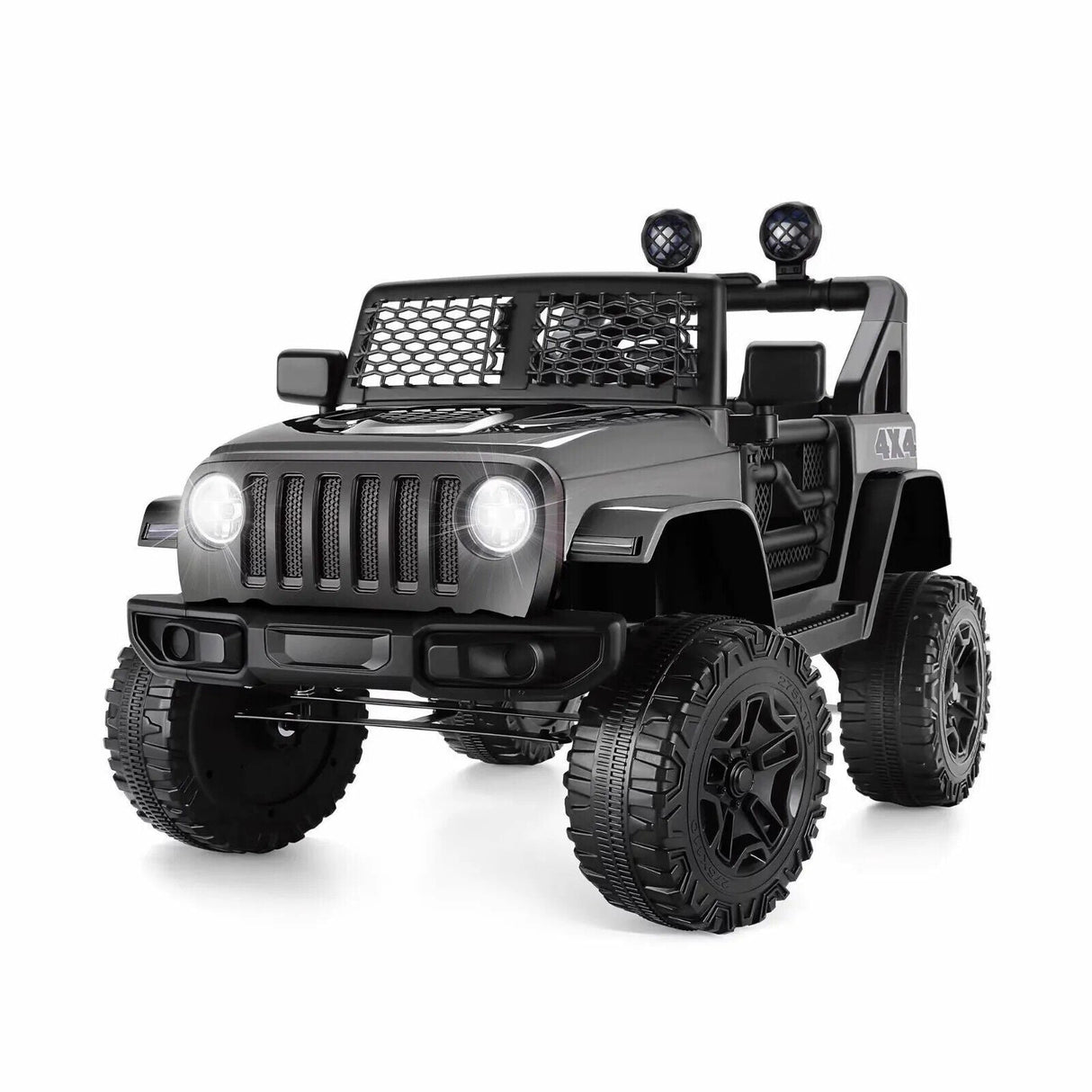 12V 2-Seater Electric Ride-On Car with LED Lights, MP3 Player, and Remote Control for Kids