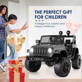 12V 2-Seater Electric Ride-On Car with LED Lights, MP3 Player, and Remote Control for Kids
