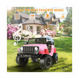 12V 2-Seater Electric Ride-On Car with LED Lights, MP3 Player, and Remote Control for Kids