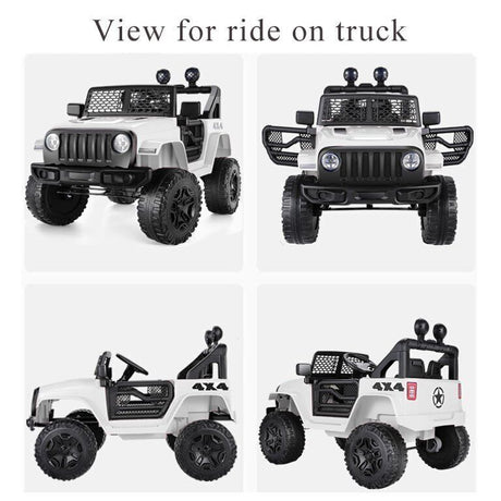 Electric Ride-On Car/Truck for Kids with MP3 Music and Remote Control - 12V with Lights - 76 Fun Features!
