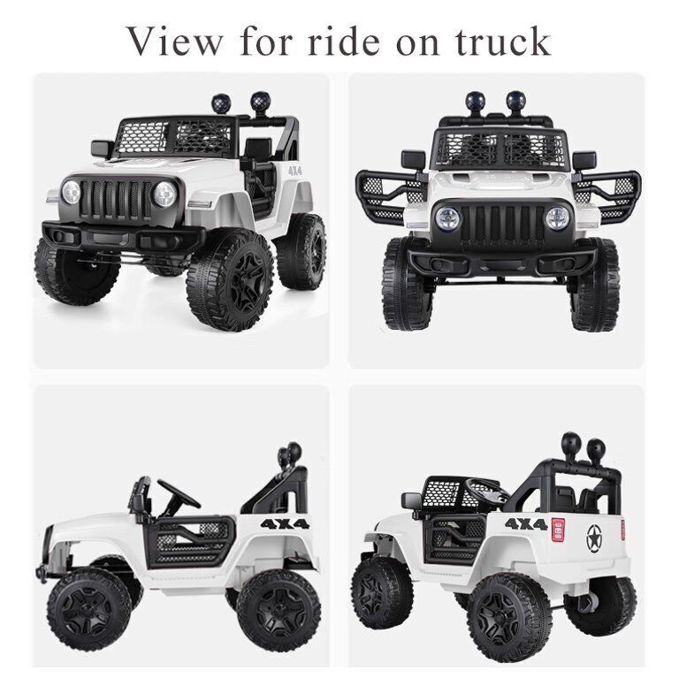 Electric Ride-On Car/Truck for Kids with MP3 Music and Remote Control - 12V with Lights - 76 Fun Features!