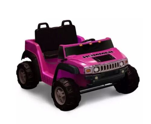 12V 2-Seater Pink Ride-on Hummer H2 for Kids - Double the Fun!