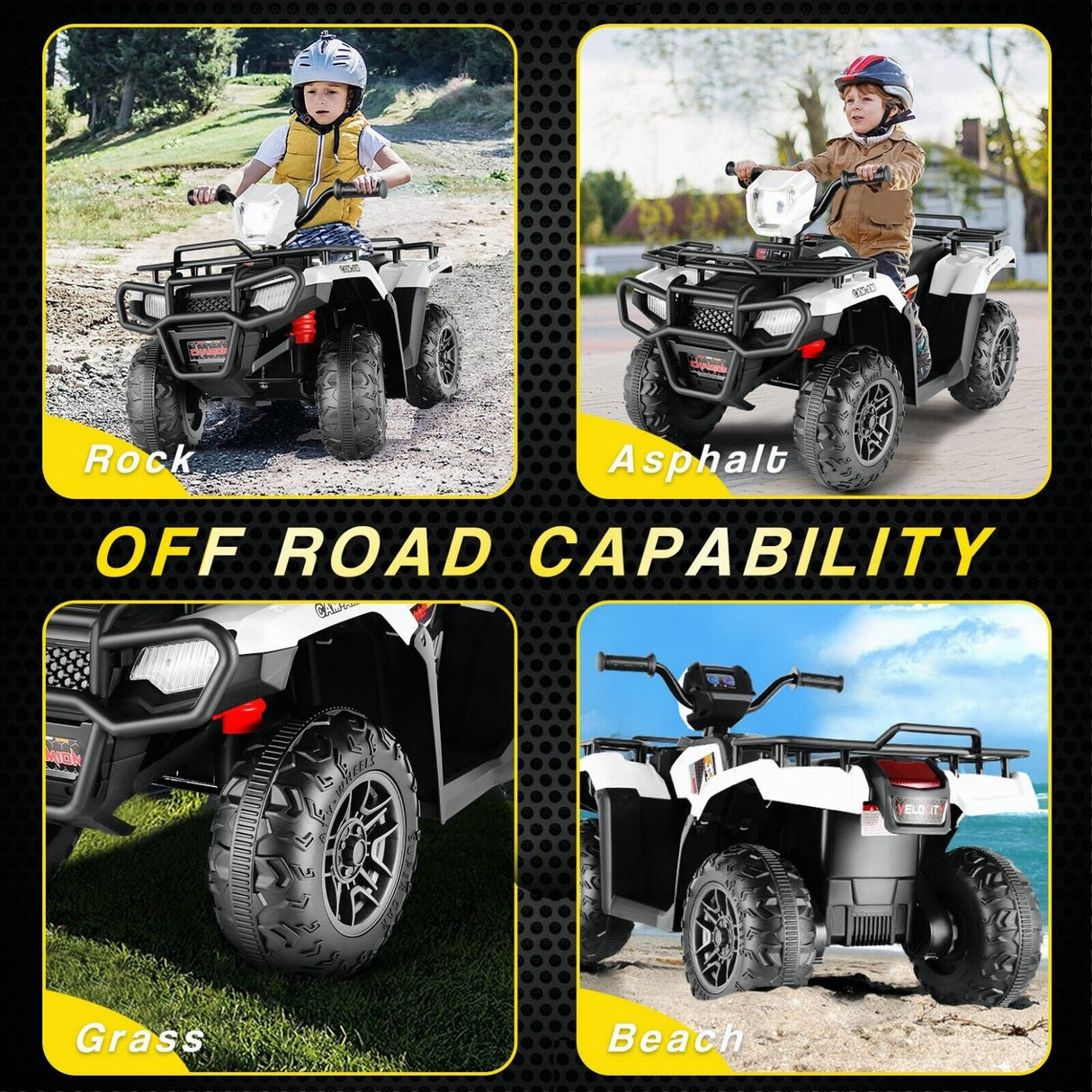 12V/24V Electric Jeep Truck ATV for Kids with Parent Remote Control - Fun and Safe Ride-On Toy