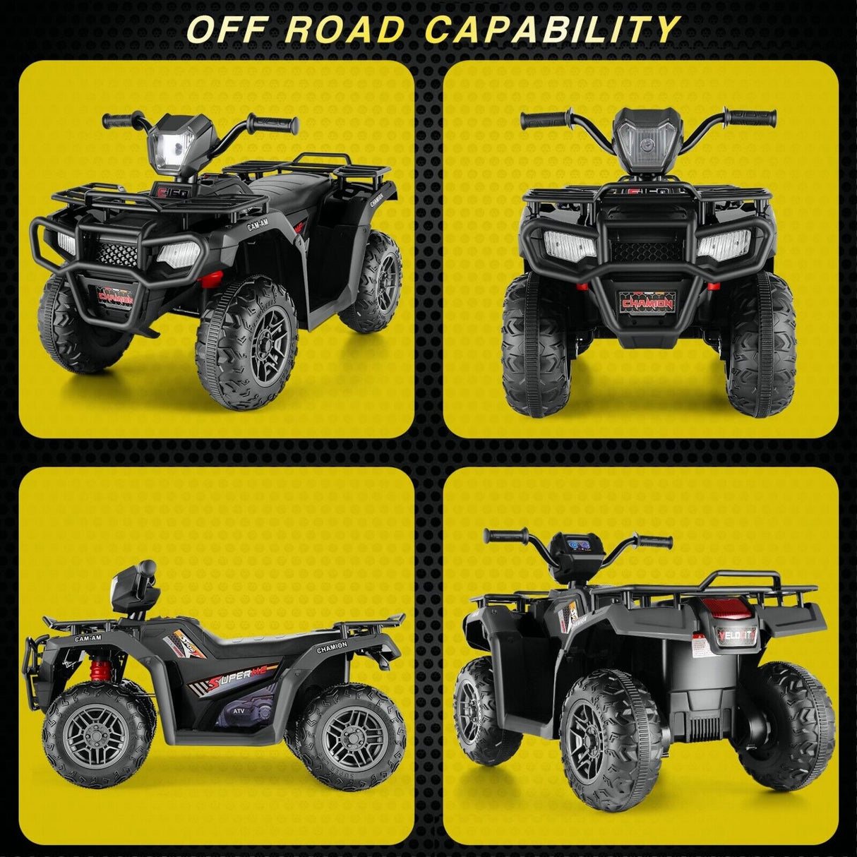 12V/24V Electric Jeep Truck ATV for Kids with Parent Remote Control - Fun and Safe Ride-On Toy